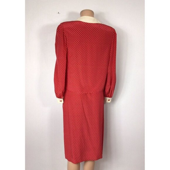 CIARO Polka Dot 80’s Silk Skirt Set Womens 8 - Picture 5 of 6